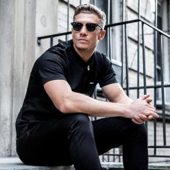 Bee Inspired Clothing T-Shirts Clyne Zip T-Shirt - Black