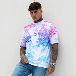 Hot Sale 🎁 Bee Inspired Clothing Sale Karius Relaxed T-shirt - White/Multi Ombre 🎁 8 Bee Inspired Clothing Sale Karius Relaxed T-shirt - White/Multi Ombre