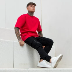 Bee Inspired Clothing Mens Diallo Relaxed T-shirt - Red