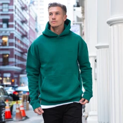 Bee Inspired Clothing Sale Diallo Relaxed Hoodie - Mid Green Hoodies & Sweatpants
