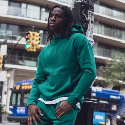 Bee Inspired Clothing Sale Diallo Relaxed Hoodie - Mid Green Hoodies & Sweatpants