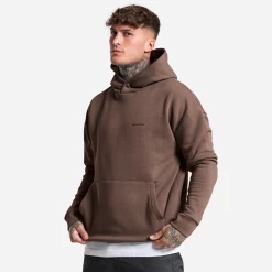 Bee Inspired Clothing Diallo Relaxed Hoodie - Brown Mens