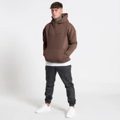 Bee Inspired Clothing Diallo Relaxed Hoodie - Brown Mens