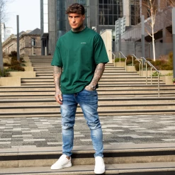 Bee Inspired Clothing Sale Moreno Relaxed T-shirt - Mid Green T-Shirts