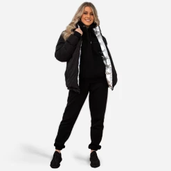 Bee Inspired Womens Sale Womens Visionary Reversible Jacket - Black/Silver