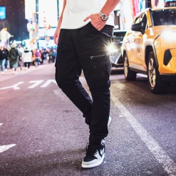 Bee Inspired Clothing Nunez Relaxed Cargo Pants - Black Mens