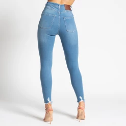 Bee Inspired Womens Sale Womens Jessica Skinny Stretch Jeans - Distressed Light Blue