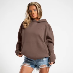 Bee Inspired Womens Womens Diallo Relaxed Hoodie - Brown