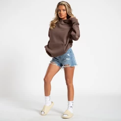 Bee Inspired Womens Womens Diallo Relaxed Hoodie - Brown