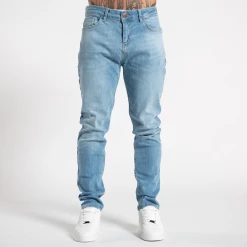 Bee Inspired Clothing Mens Diaz Loose Fit Jeans - Light Blue