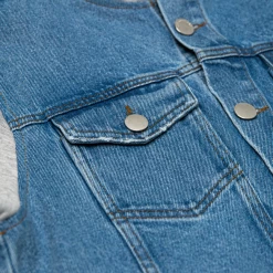 Bee Inspired Clothing Alvarez Denim Jacket - Grey Marl/Light Blue Jackets & Coats