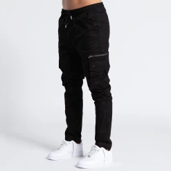 Bee Inspired Clothing Nunez Relaxed Cargo Pants - Black Mens
