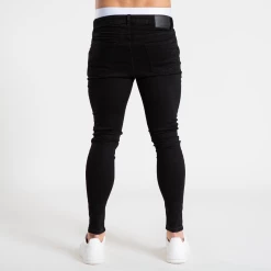 Bee Inspired Clothing Sale Luca Skinny Stretch Jeans - Distressed Jet Black