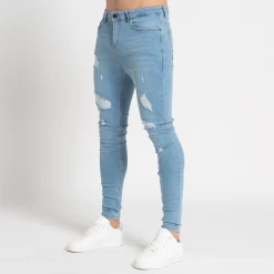 Bee Inspired Clothing Sale Luca Skinny Stretch - Distressed Light Blue
