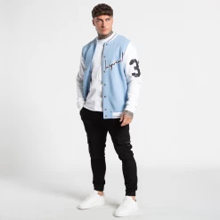 Bee Inspired Clothing Sale Capelle Bomber Jacket - Light Blue/White