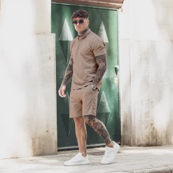 Bee Inspired Clothing Sale Clyne Polo Shirt - Taupe T-Shirts