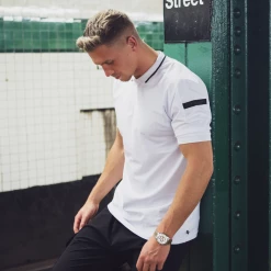 New π Bee Inspired Clothing Dusan Polo π Shirt - White Mens π€© 6 Bee Inspired Clothing Dusan Polo Shirt - White Mens