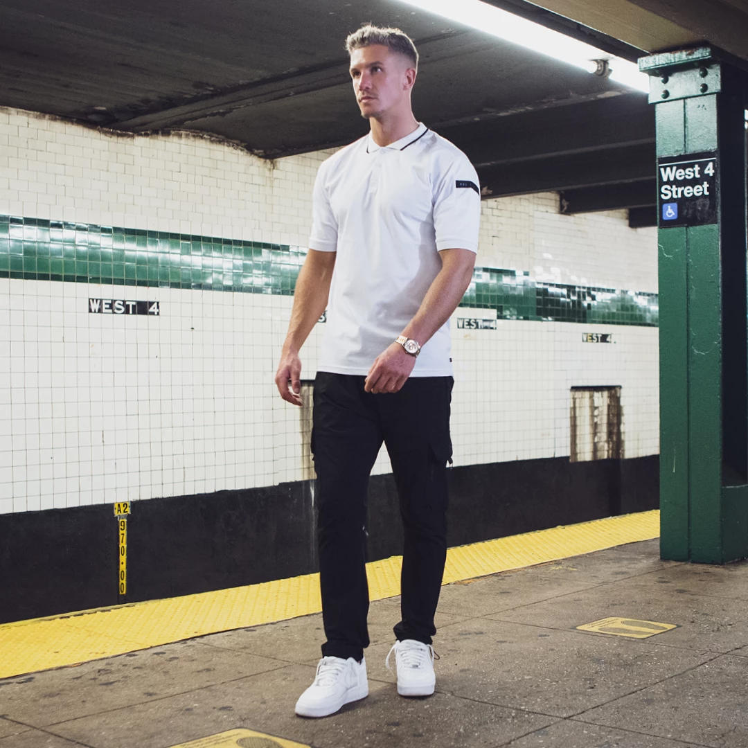 New π Bee Inspired Clothing Dusan Polo π Shirt - White Mens π€© 4 Bee Inspired Clothing Dusan Polo Shirt - White Mens