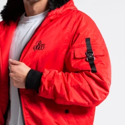 Bee Inspired Clothing Sale Lakin Bomber Jacket - Red Best Sellers