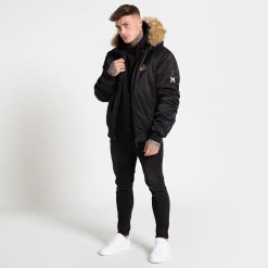 Bee Inspired Clothing Sale Lakin Bomber Jacket - Black/Gold Jackets & Coats