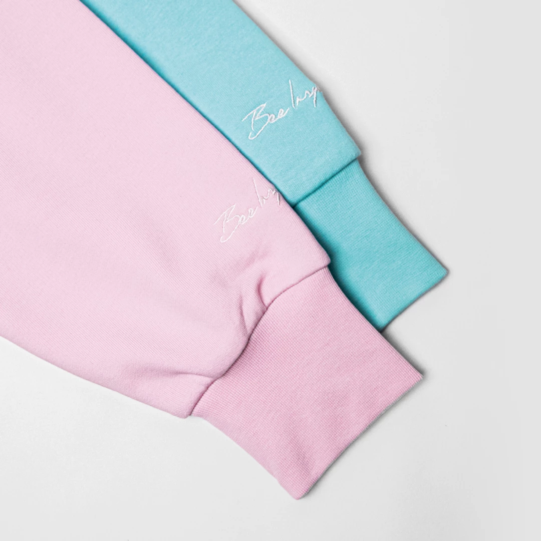 Best Sale ✨ Bee Inspired 👩 Womens Sale 👩 Womens Classic Crop Crew - Pink 🎁 6 Bee Inspired Womens Sale Womens Classic Crop Crew - Pink