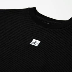 Bee Inspired Womens Sale Womens Level Up Rib Crop T-Shirt - Black