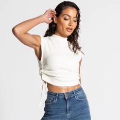 Bee Inspired Womens Sale Womens Level Up Ruched Top - Ivory